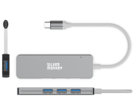 SILVER MONKEY USB-C 4x USB 3.0 (Silver) SMA115 - 1055584 - zdjęcie 2